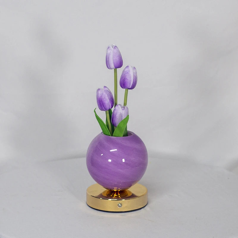 Dreamy Tulip Night Light – Elegant LED Flower Lamp for Cozy Room Decor 🌷✨
