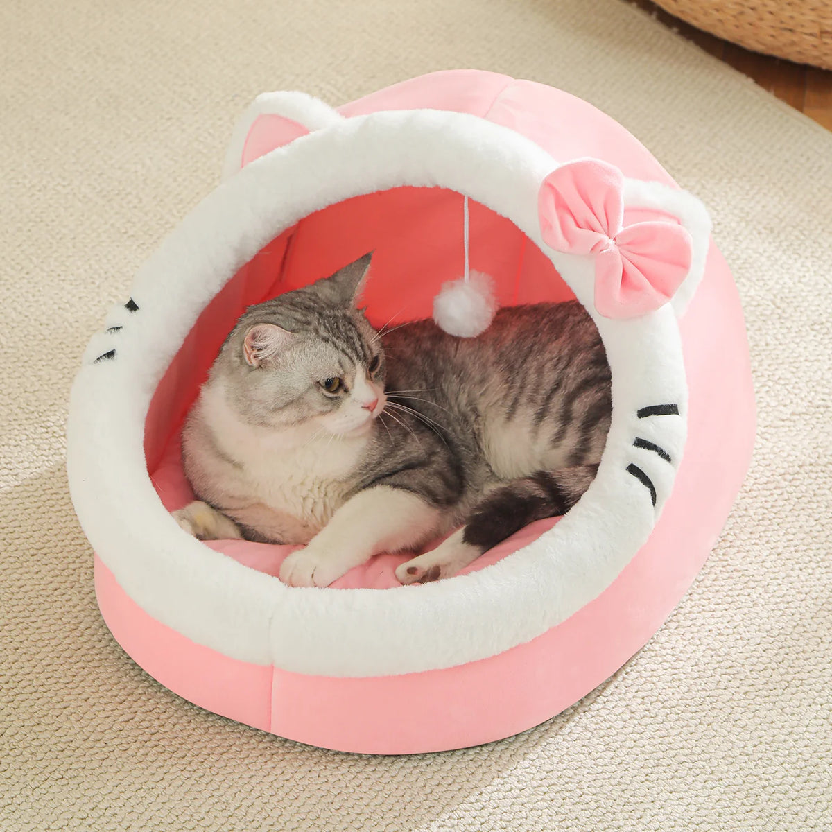 Cozy Cave Cat Bed 🐱🏠