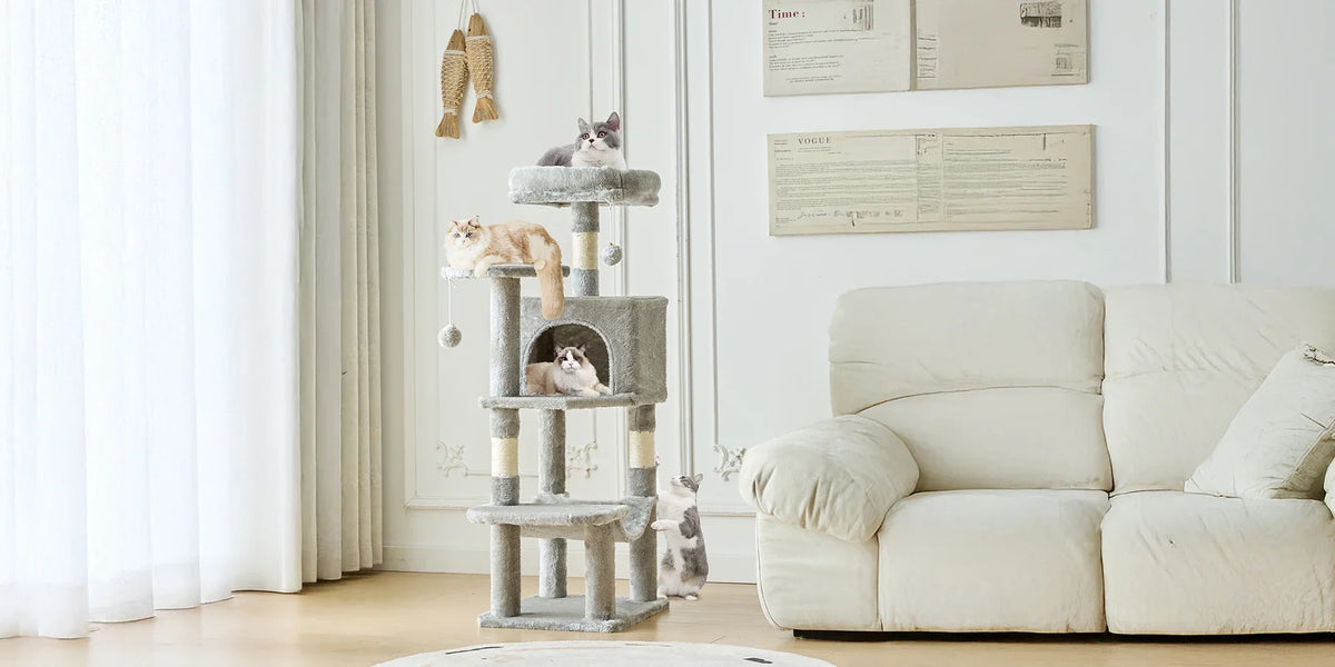 Multi-Level Cat Tree & Condo – Ultimate Play, Climb & Relax Tower for Cats 🐱🏠