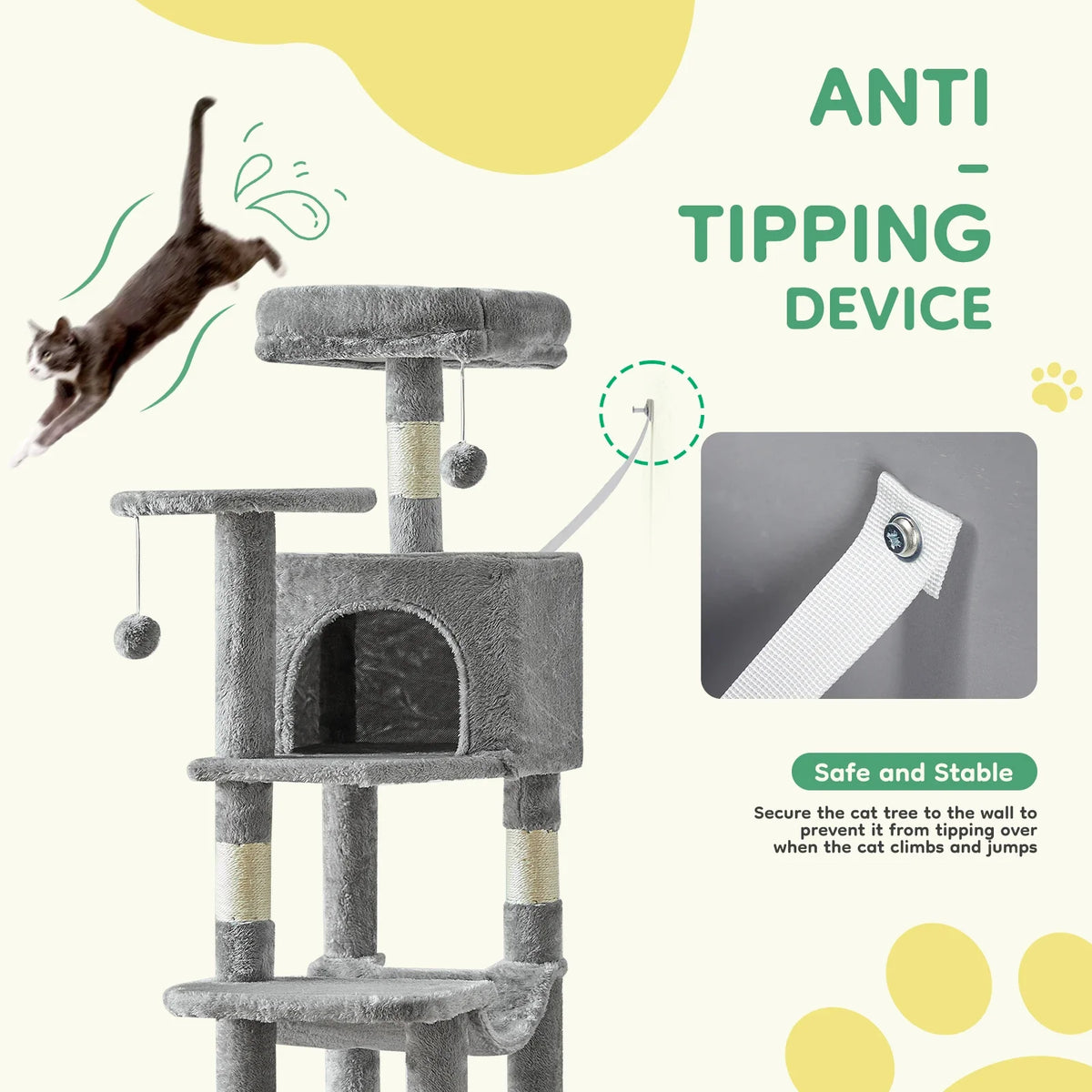Multi-Level Cat Tree & Condo – Ultimate Play, Climb & Relax Tower for Cats 🐱🏠