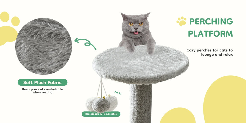 Multi-Level Cat Tree & Condo – Ultimate Play, Climb & Relax Tower for Cats 🐱🏠
