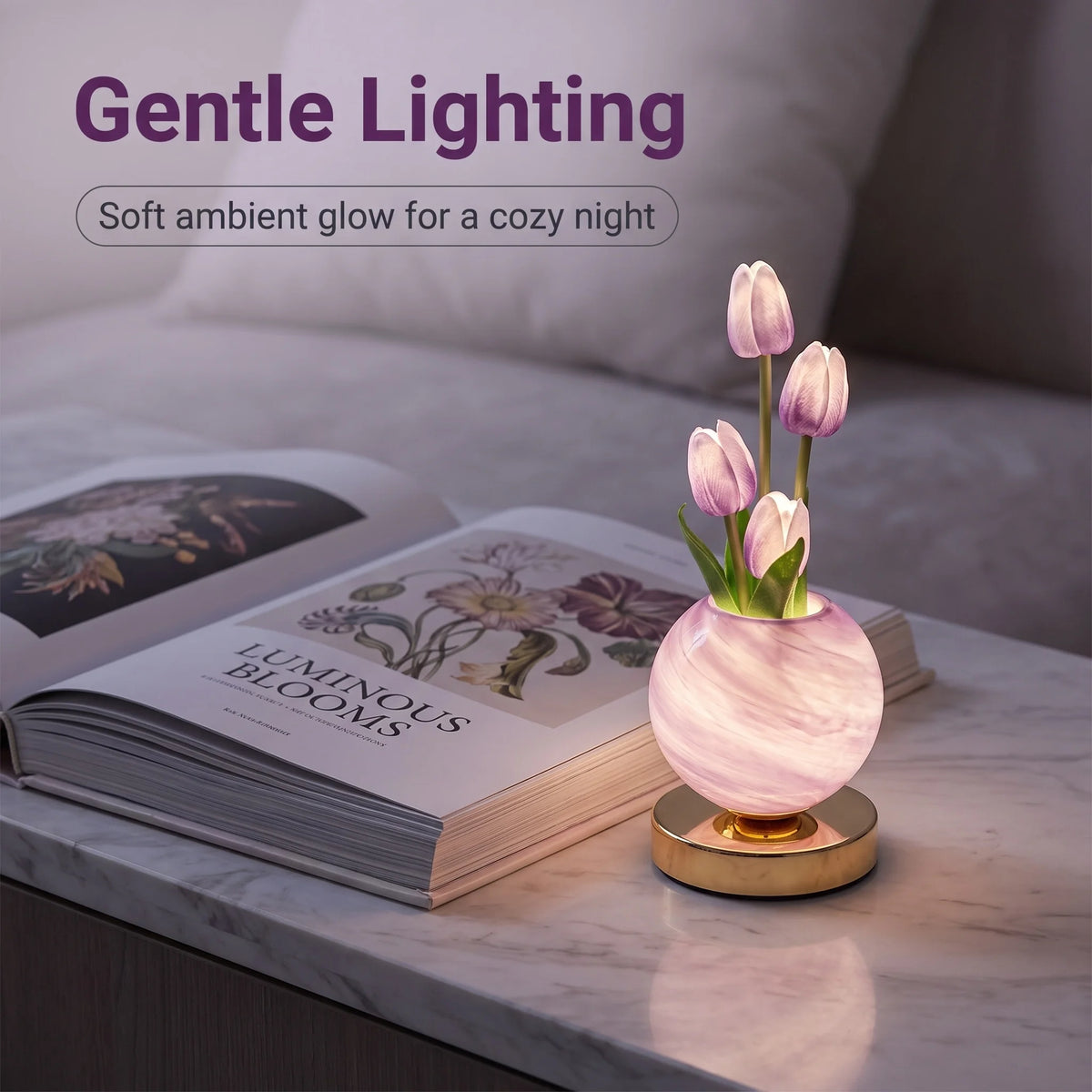 Dreamy Tulip Night Light – Elegant LED Flower Lamp for Cozy Room Decor 🌷✨