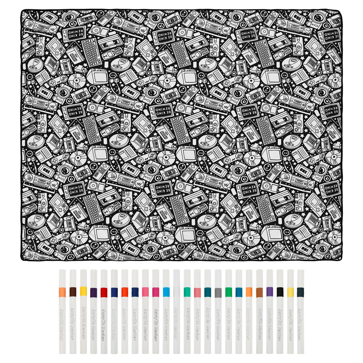 DIY Creative Colouring Blanket With 24 Colour Markers
