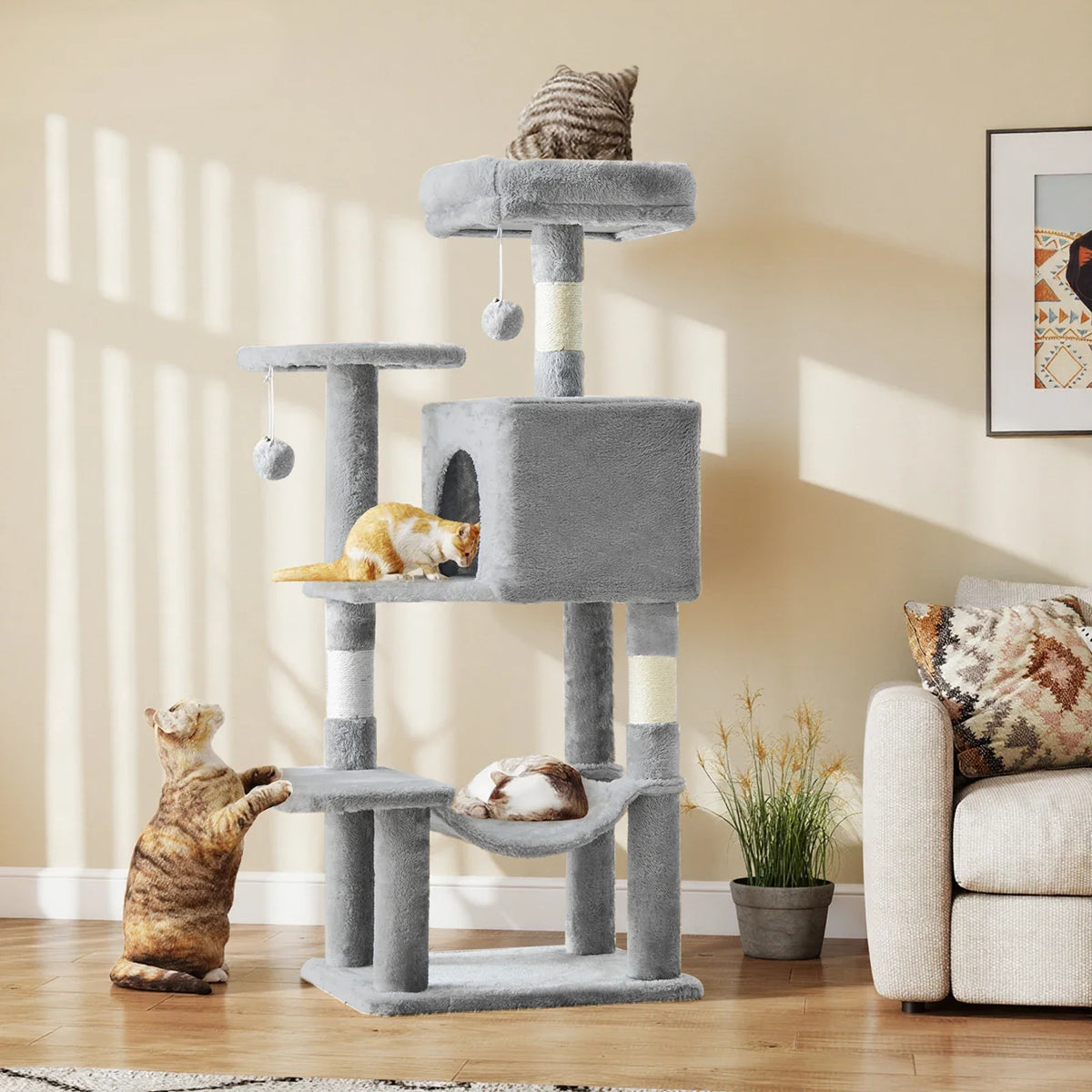 Multi-Level Cat Tree & Condo – Ultimate Play, Climb & Relax Tower for Cats 🐱🏠